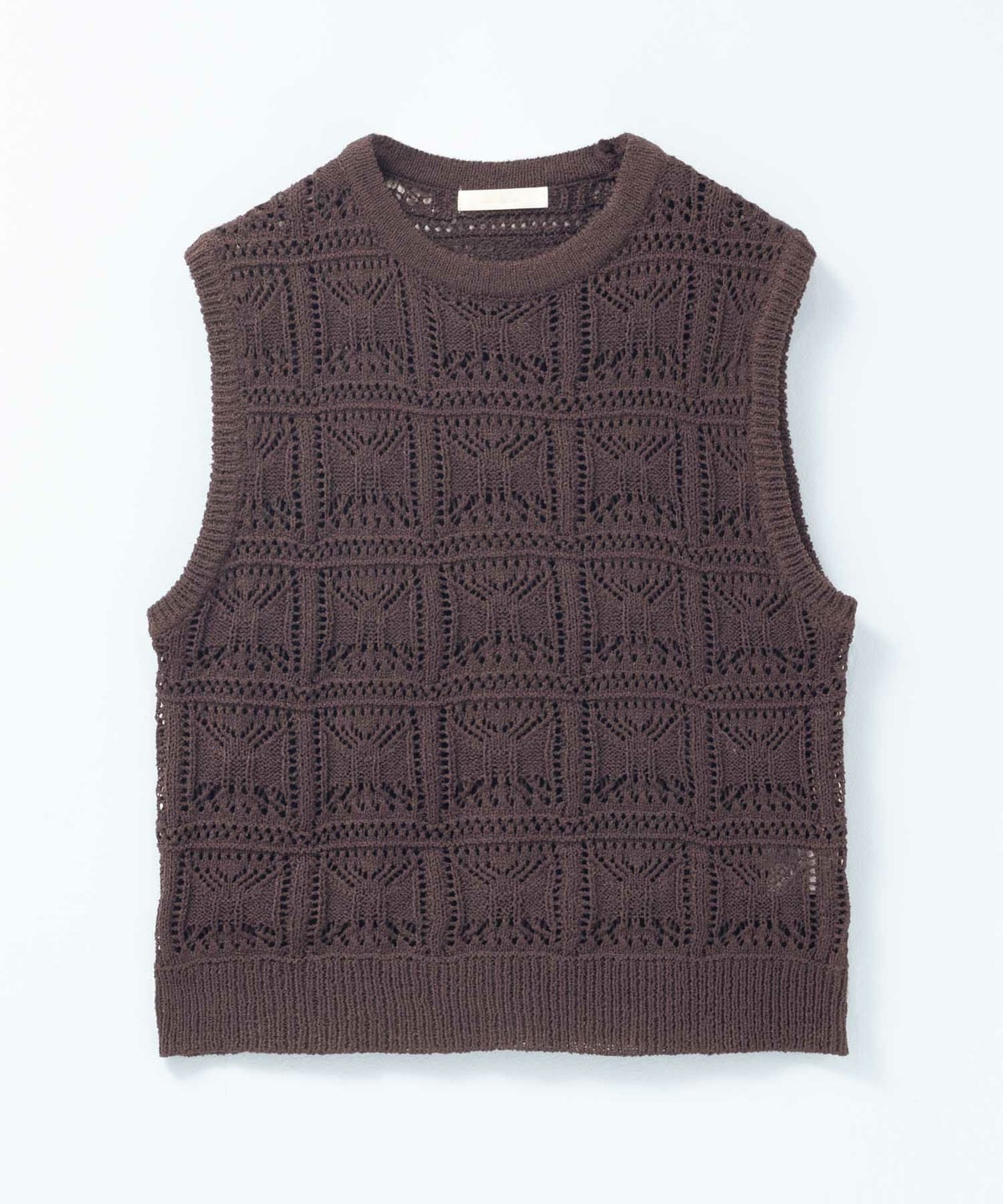 milli de l'air 幾何柄編みニットベスト レディース