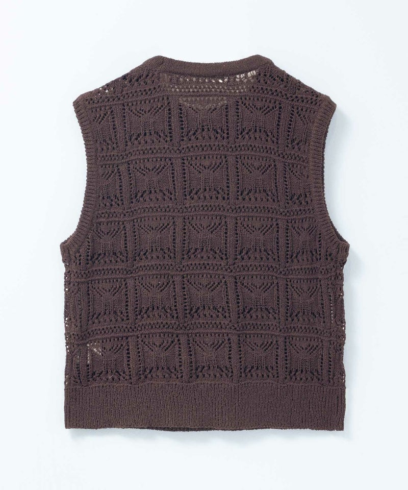 [期間限定knit]milli de l'air 幾何柄編みニットベスト レディース商品画像-19