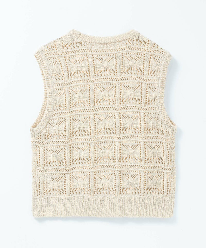 [期間限定knit]milli de l'air 幾何柄編みニットベスト レディース商品画像-21