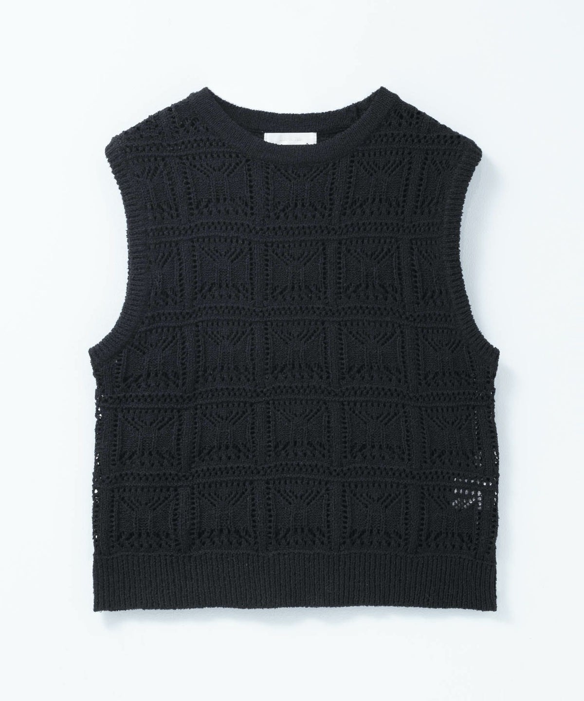 milli de l'air 幾何柄編みニットベスト レディース