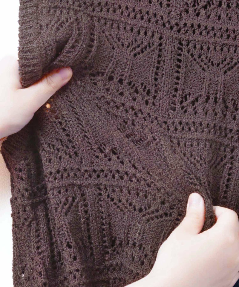 [期間限定knit]milli de l'air 幾何柄編みニットベスト レディース商品画像-24