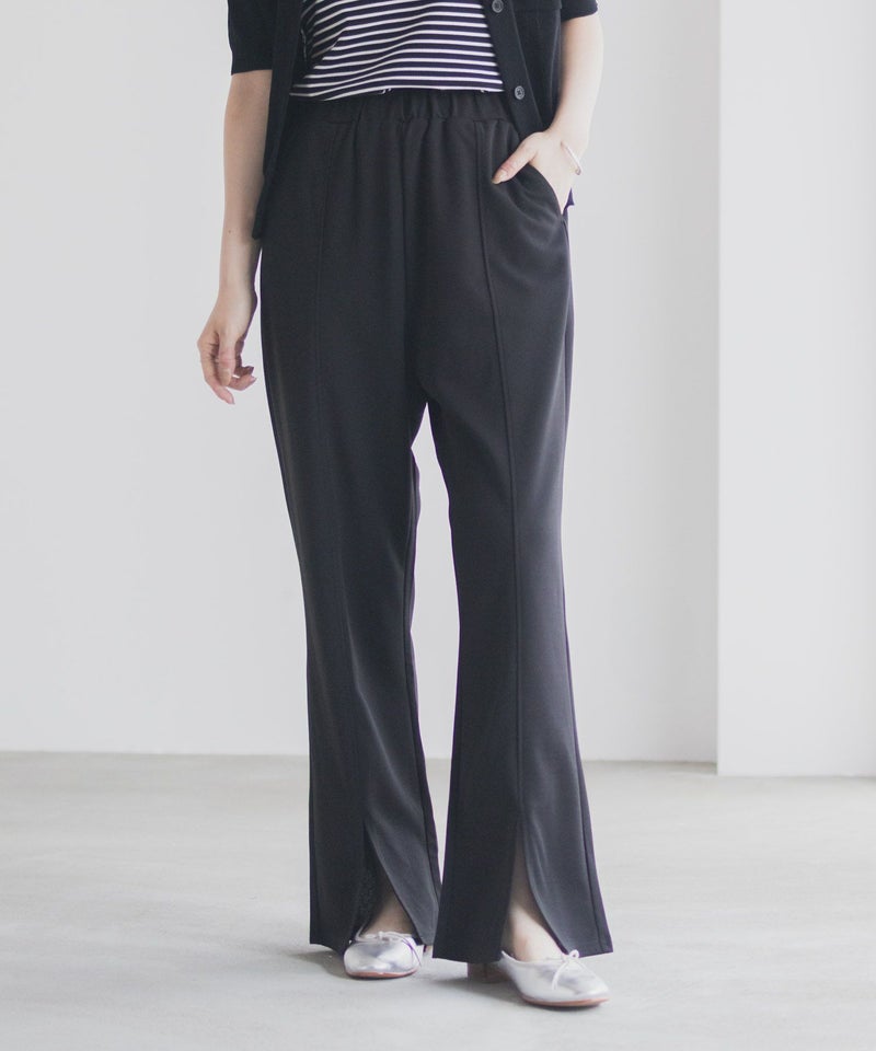 milli de l'air  カットジョーゼットスリットパンツ レディース商品画像-4