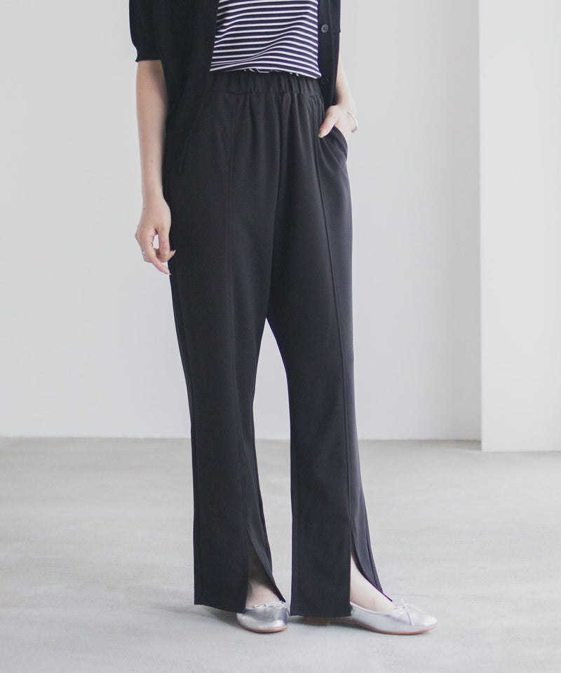 milli de l'air  カットジョーゼットスリットパンツ レディース商品画像-6