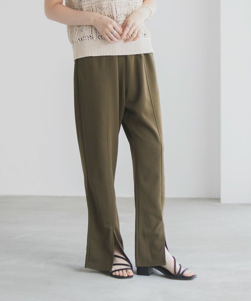 milli de l'air カットジョーゼットスリットパンツ レディース商品画像-13