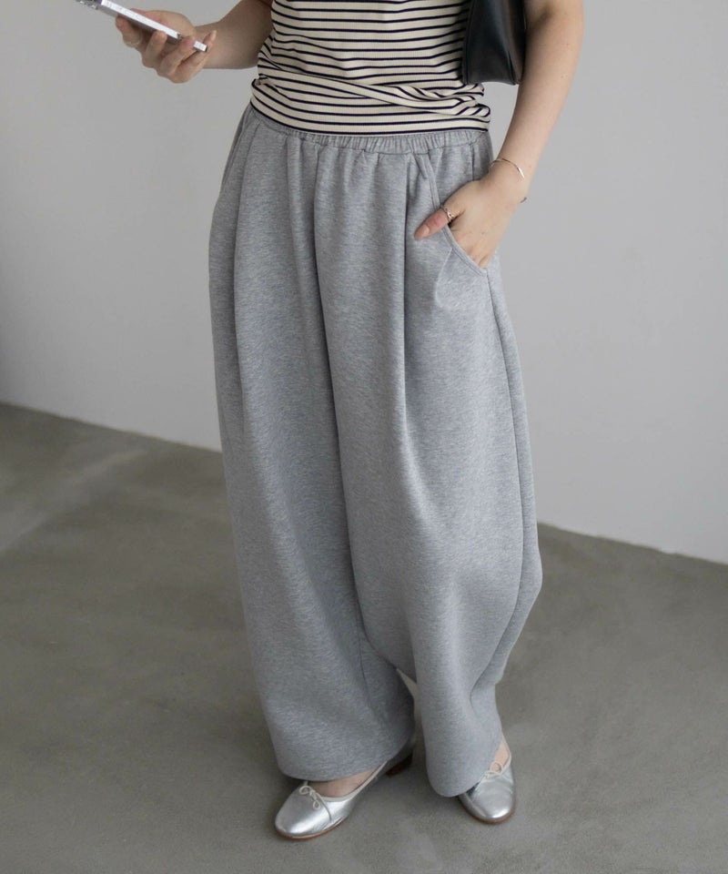 milli de l'air  ポンチ素材 リラックスカーブパンツ レディース商品画像-1