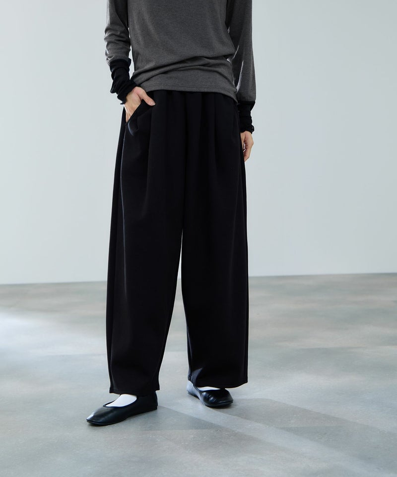 milli de l'air  ポンチ素材 リラックスカーブパンツ レディース商品画像-3