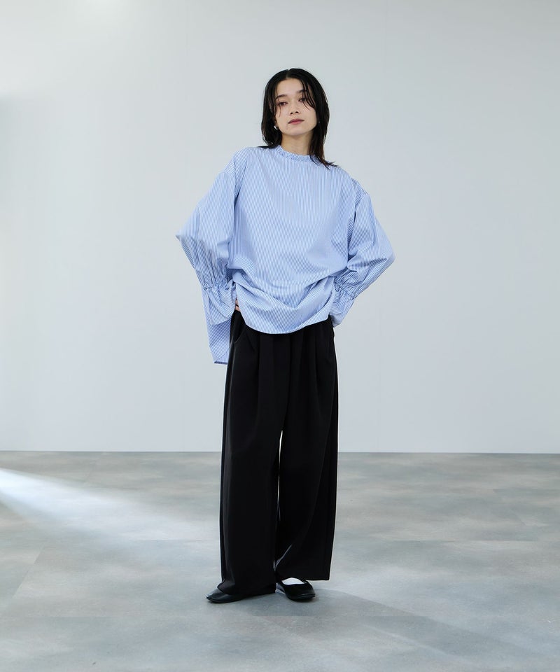 milli de l'air ポンチ素材 リラックスカーブパンツ レディース商品画像-11