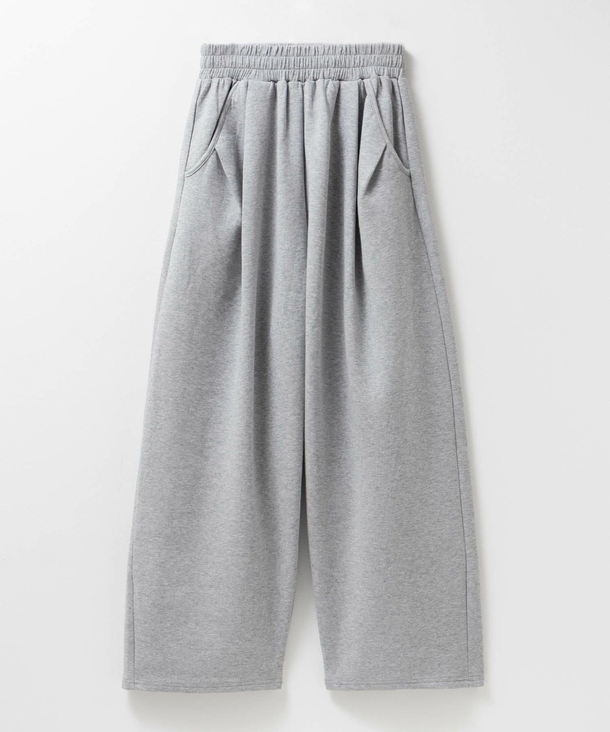 milli de l'air ポンチ素材 リラックスカーブパンツ レディース