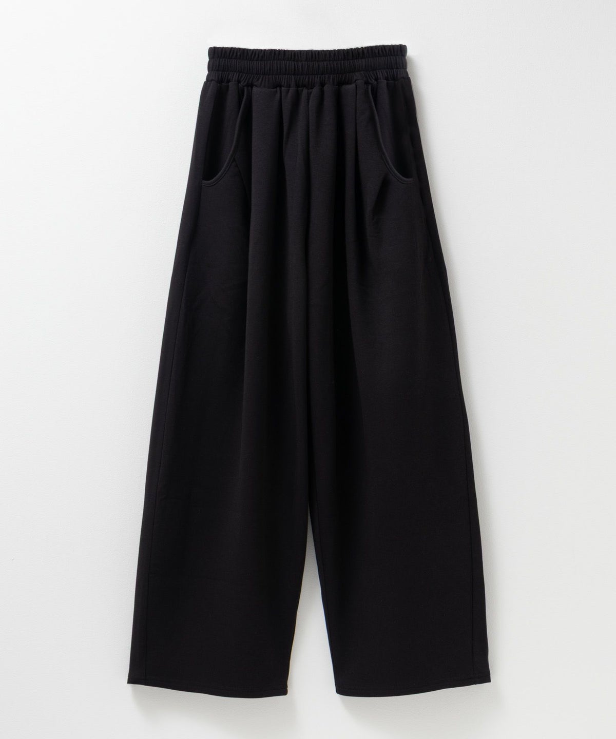 milli de l'air ポンチ素材 リラックスカーブパンツ レディース