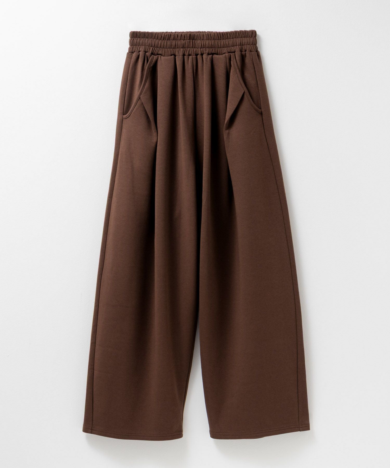 milli de l'air ポンチ素材 リラックスカーブパンツ レディース