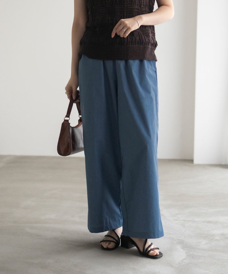 milli de l'air デニムライクセミワイドパンツ レディース商品画像-2