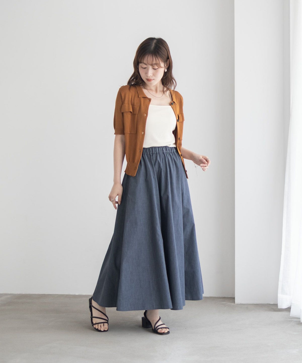 milli de l'air デニムライクスカート レディース