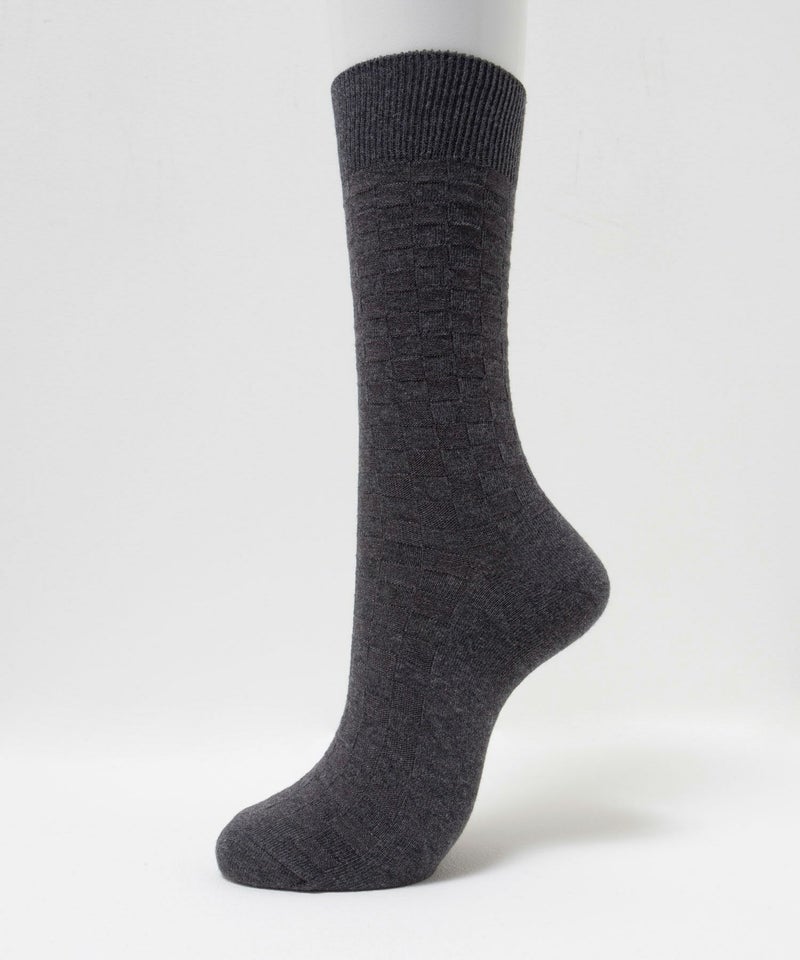 NAVY クルーソックス ロックチェック柄 メンズ商品画像-1