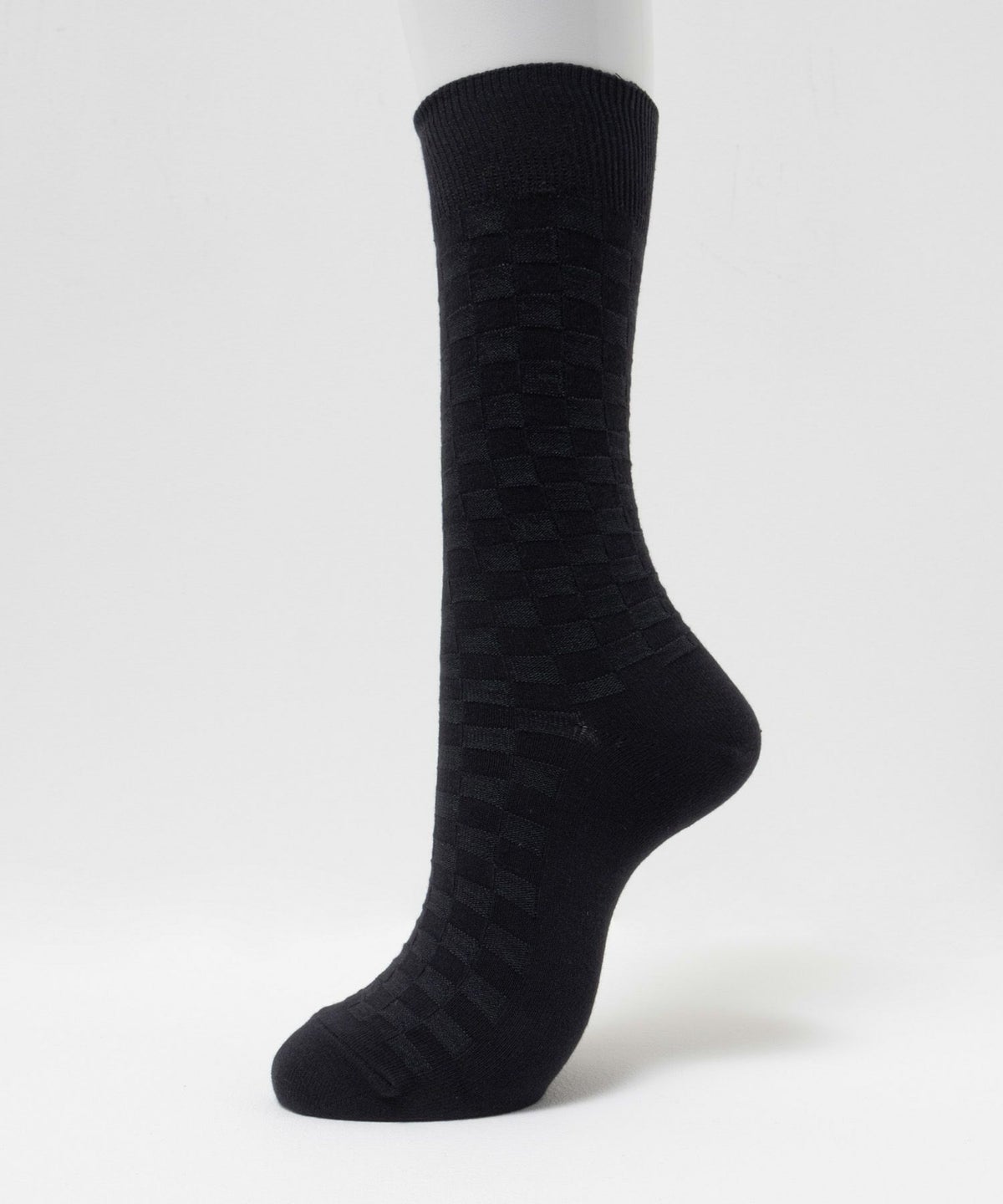 NAVY クルーソックス ロックチェック柄 メンズ