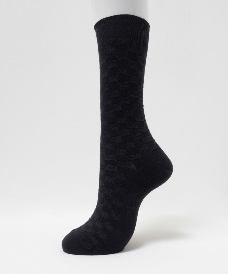 NAVY  クルーソックス ロックチェック柄 メンズ商品画像-2