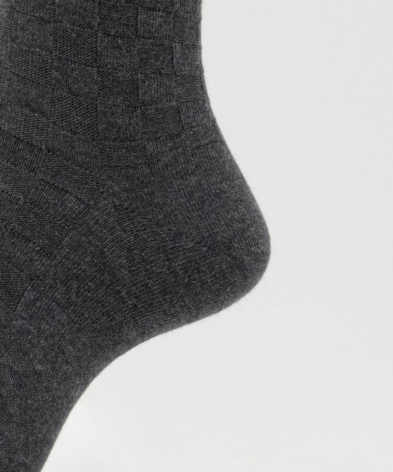 NAVY クルーソックス ロックチェック柄 メンズ商品画像-7