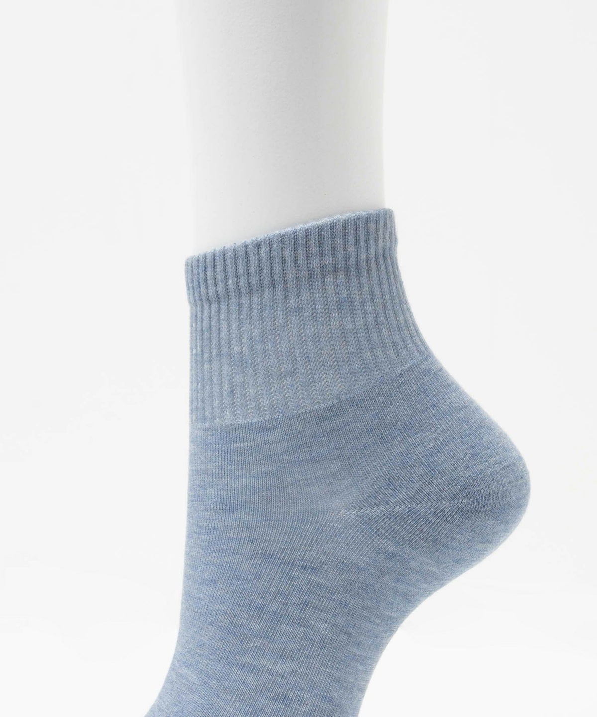 NAVY リブクォーターソックス バンブー素材 レディース