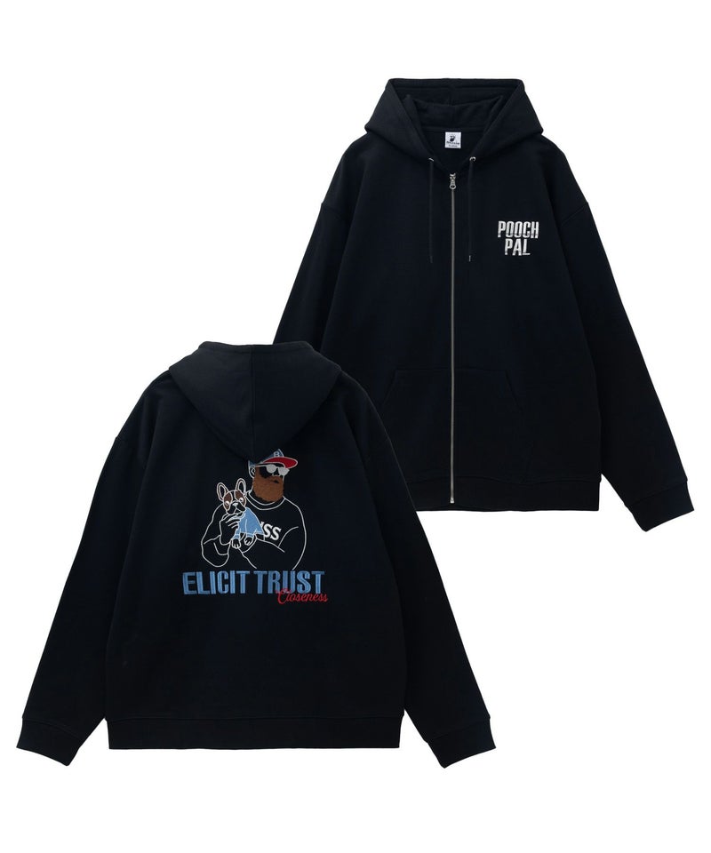 ひげサガラ裏毛ジップパーカー メンズ商品画像-2