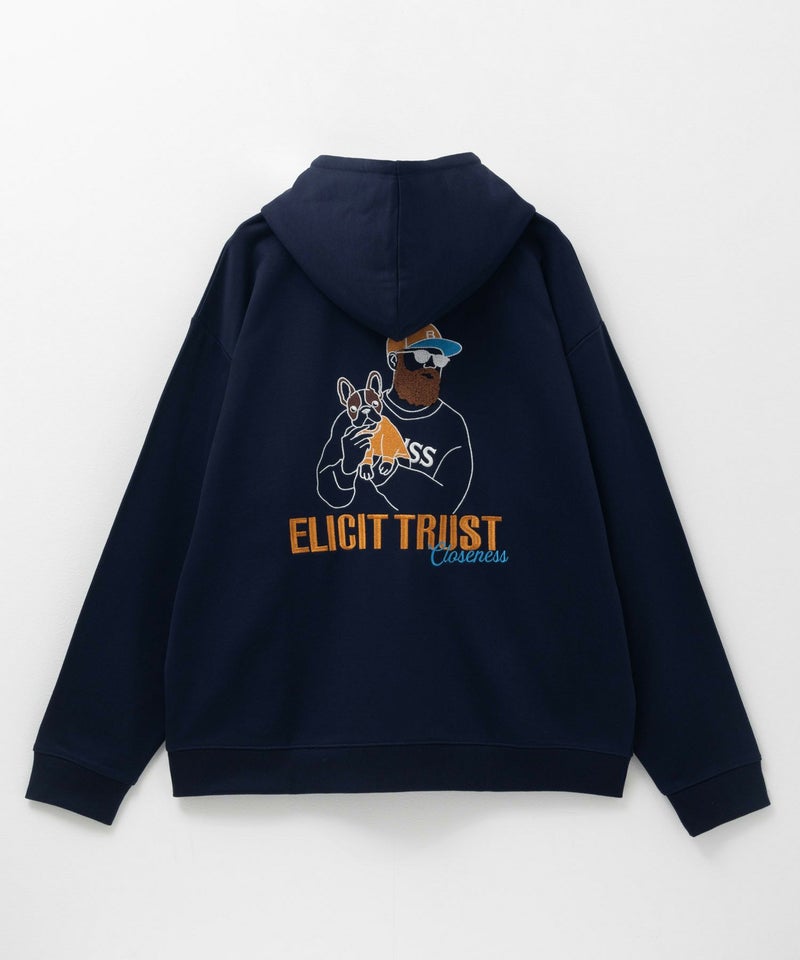 ひげサガラ裏毛ジップパーカー メンズ商品画像-9