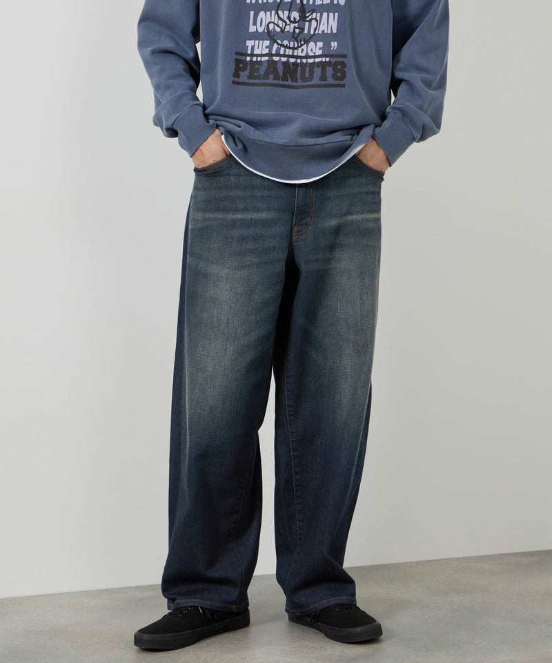 NAVY 毎日はきたくなるデニム「マイデニ」 バレルレッグ ワイドパンツ メンズ商品画像-1
