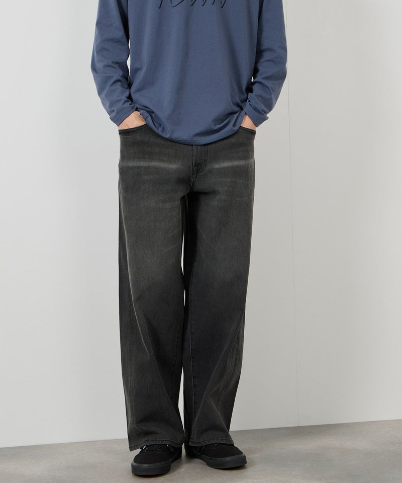 NAVY 毎日はきたくなるデニム「マイデニ」 バレルレッグ ワイドパンツ メンズ商品画像-2