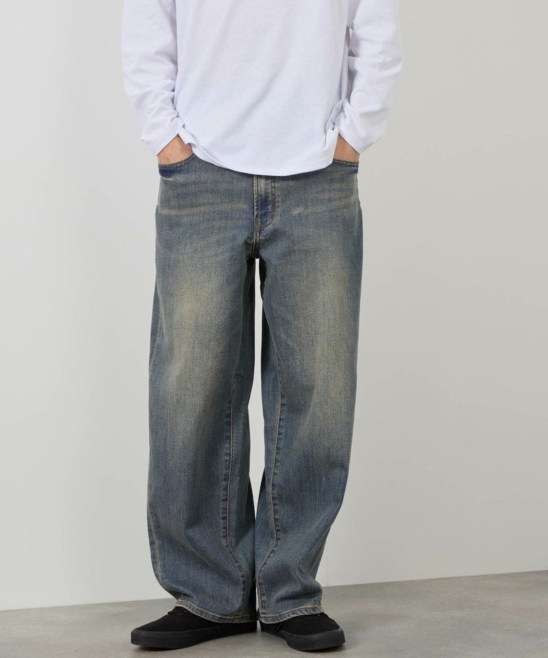 NAVY 毎日はきたくなるデニム「マイデニ」 バレルレッグ ワイドパンツ メンズ商品画像-4