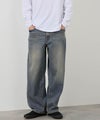 NAVY 毎日はきたくなるデニム「マイデニ」 バレルレッグ ワイドパンツ メンズ商品サムネイル-4