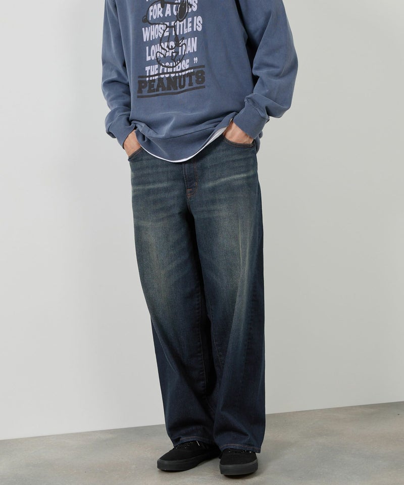 NAVY 毎日はきたくなるデニム「マイデニ」 バレルレッグ ワイドパンツ メンズ商品画像-5