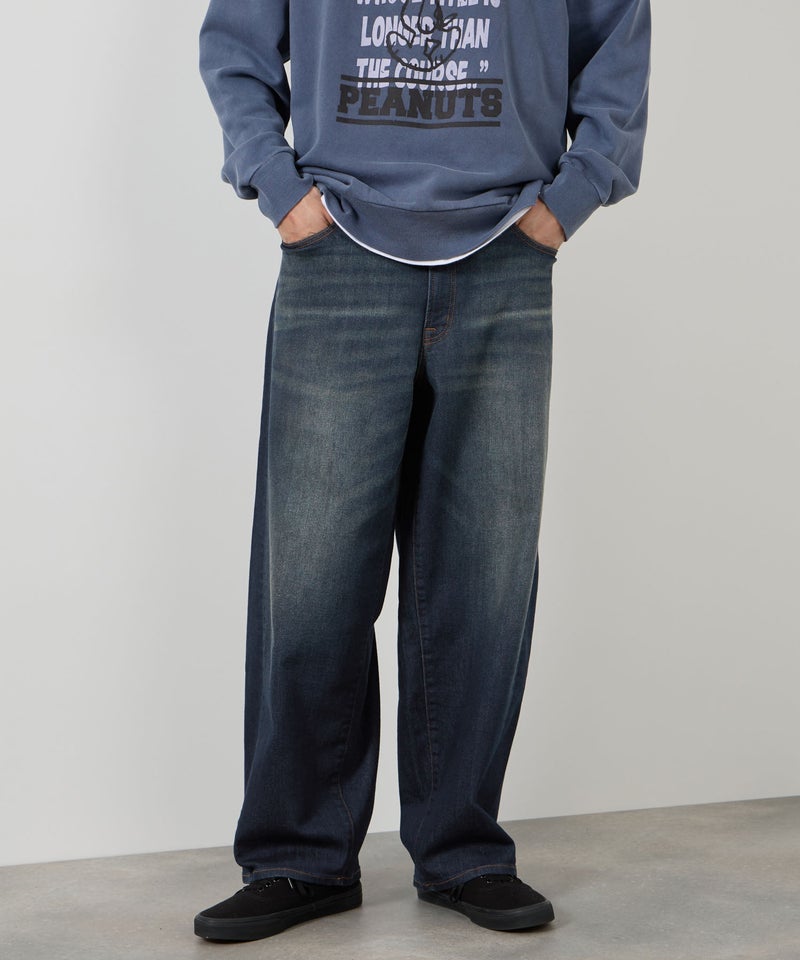 NAVY 毎日はきたくなるデニム「マイデニ」 バレルレッグ ワイドパンツ メンズ商品画像-5