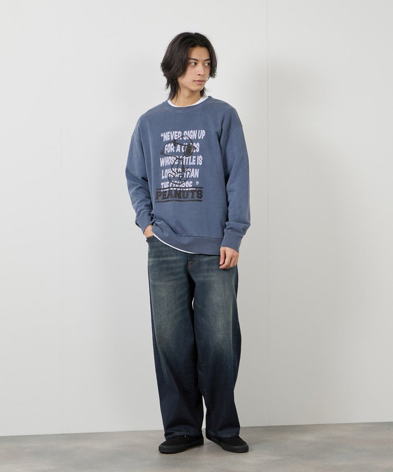 NAVY  毎日はきたくなるデニム「マイデニ」 バレルレッグ ワイドパンツ メンズ商品画像-8