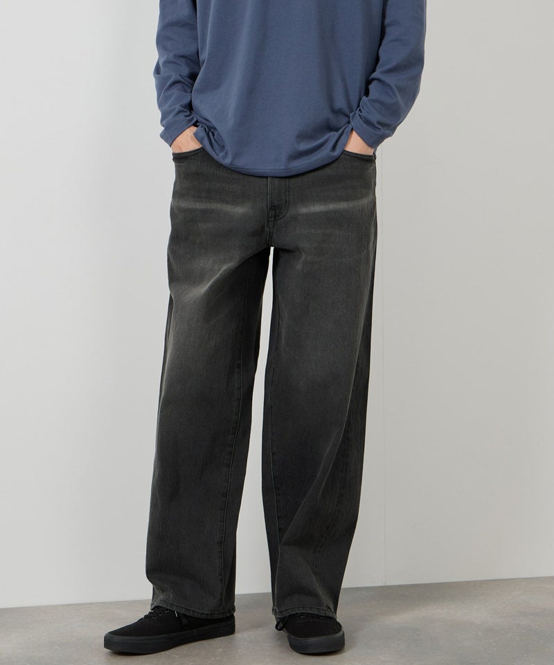 NAVY 毎日はきたくなるデニム「マイデニ」 バレルレッグ ワイドパンツ メンズ商品画像-10