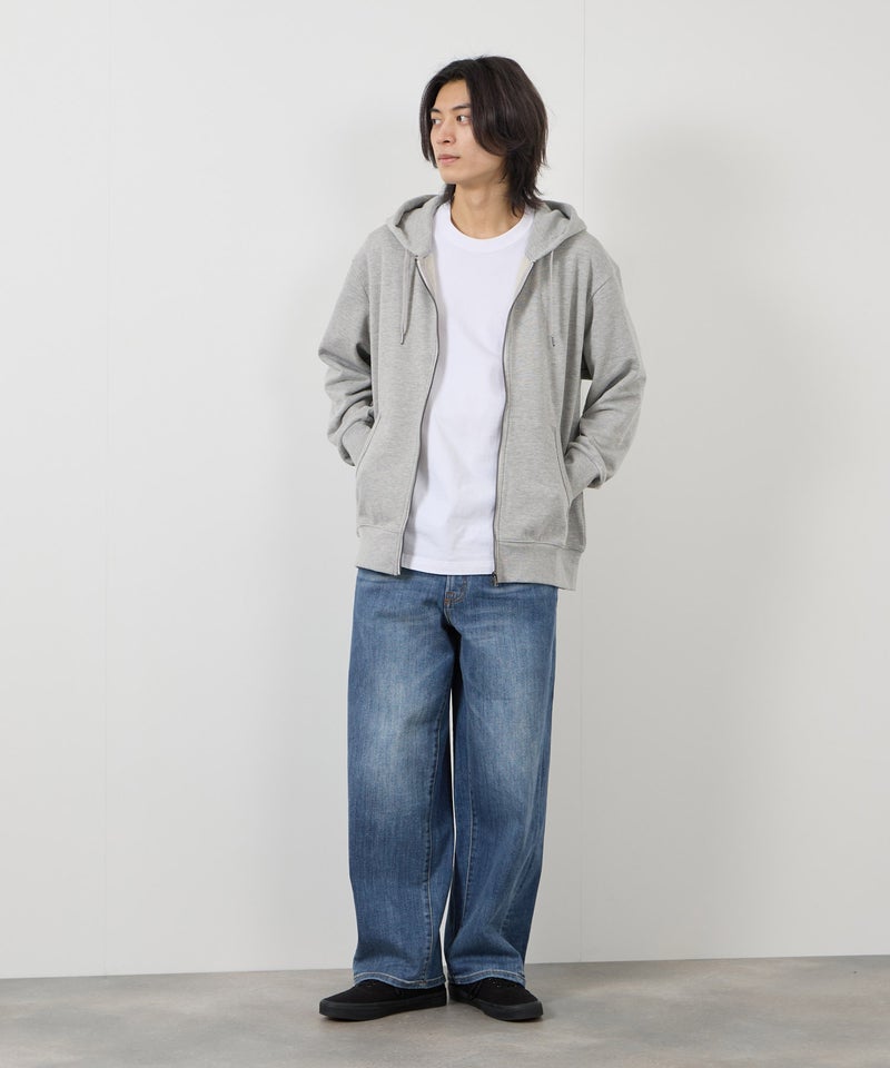 NAVY  毎日はきたくなるデニム「マイデニ」 バレルレッグ ワイドパンツ メンズ商品画像-12