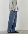 NAVY  毎日はきたくなるデニム「マイデニ」 バレルレッグ ワイドパンツ メンズ商品サムネイル-13