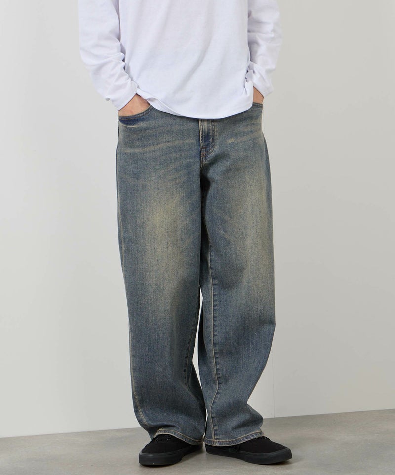 NAVY 毎日はきたくなるデニム「マイデニ」 バレルレッグ ワイドパンツ メンズ商品画像-16