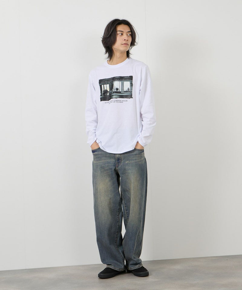 NAVY  毎日はきたくなるデニム「マイデニ」 バレルレッグ ワイドパンツ メンズ商品画像-18