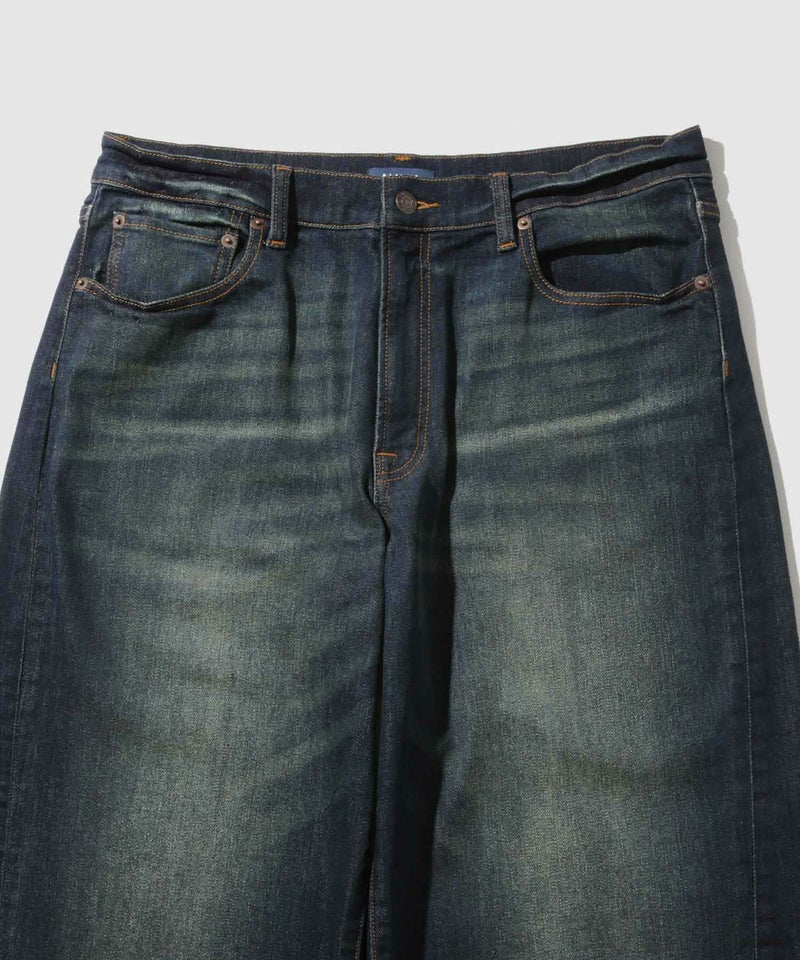 NAVY  毎日はきたくなるデニム「マイデニ」 バレルレッグ ワイドパンツ メンズ商品画像-25