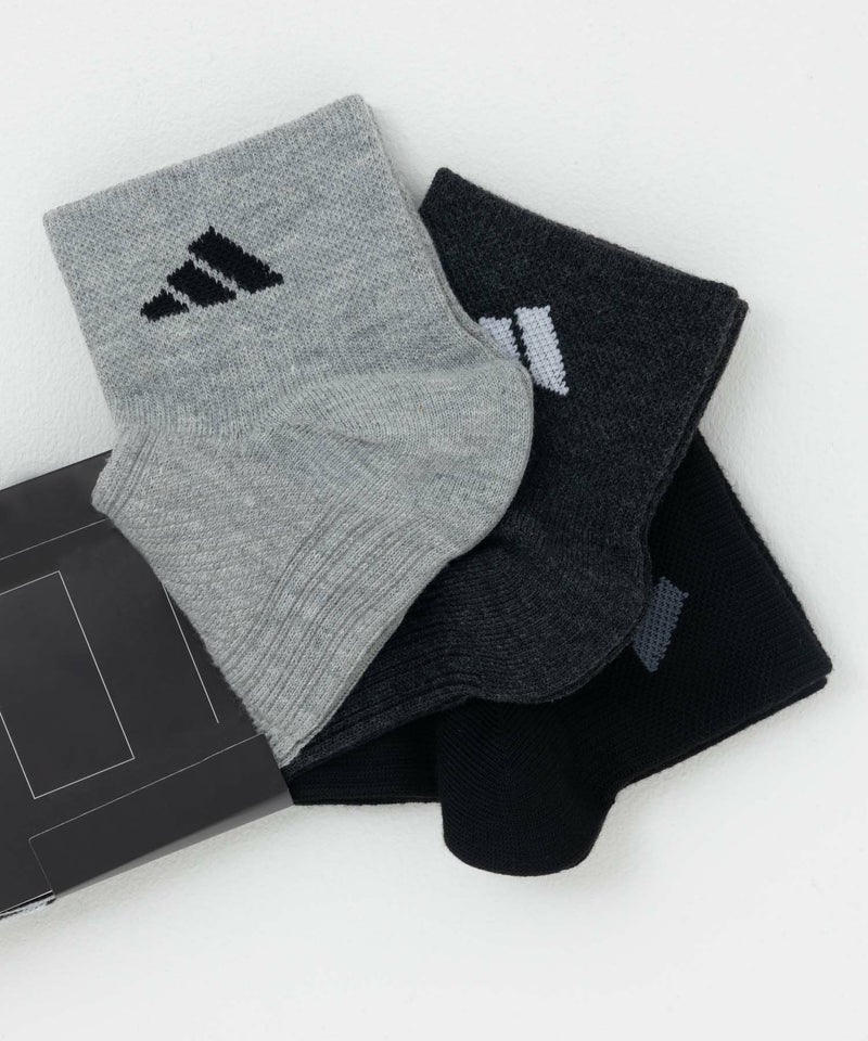 adidas クォーターソックス スーパーメッシュ 3足組 メンズ商品画像-2