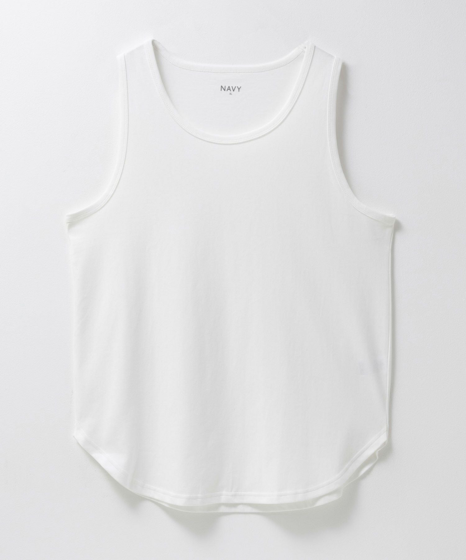 NAVY ラウンドロング丈タンクトップ メンズ