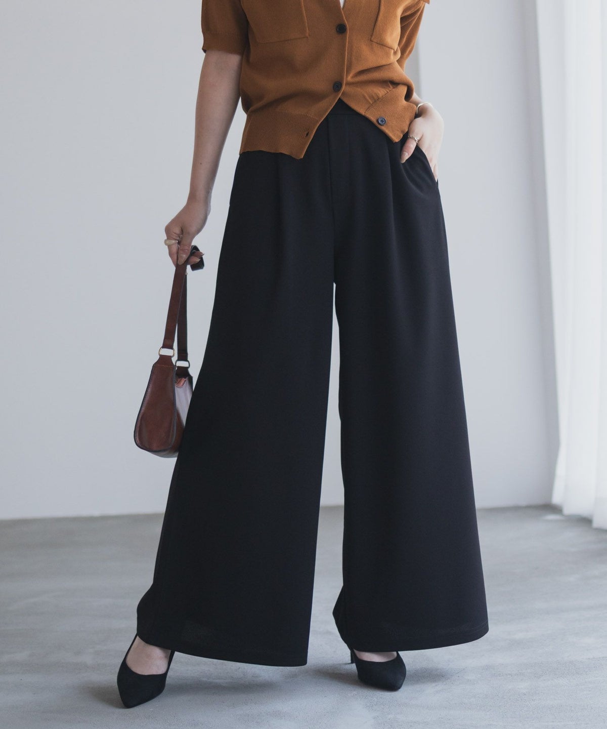 nAvy ジョーゼットワイドパンツ レディース