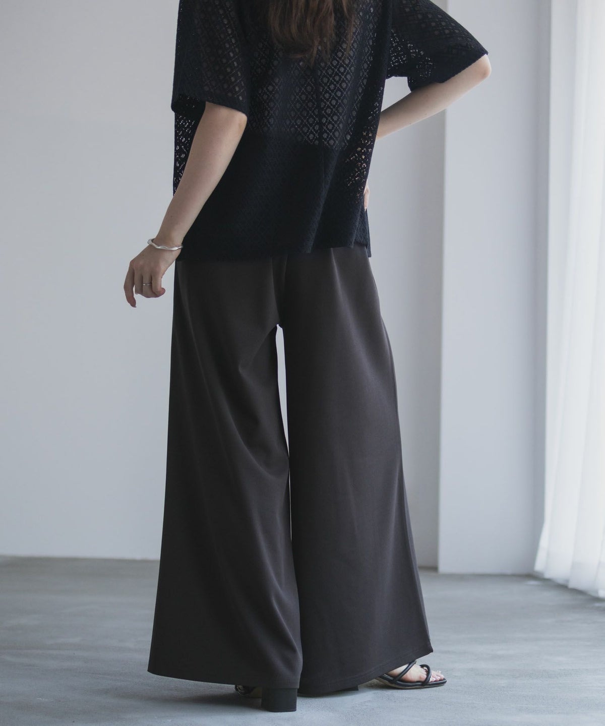 nAvy ジョーゼットワイドパンツ レディース