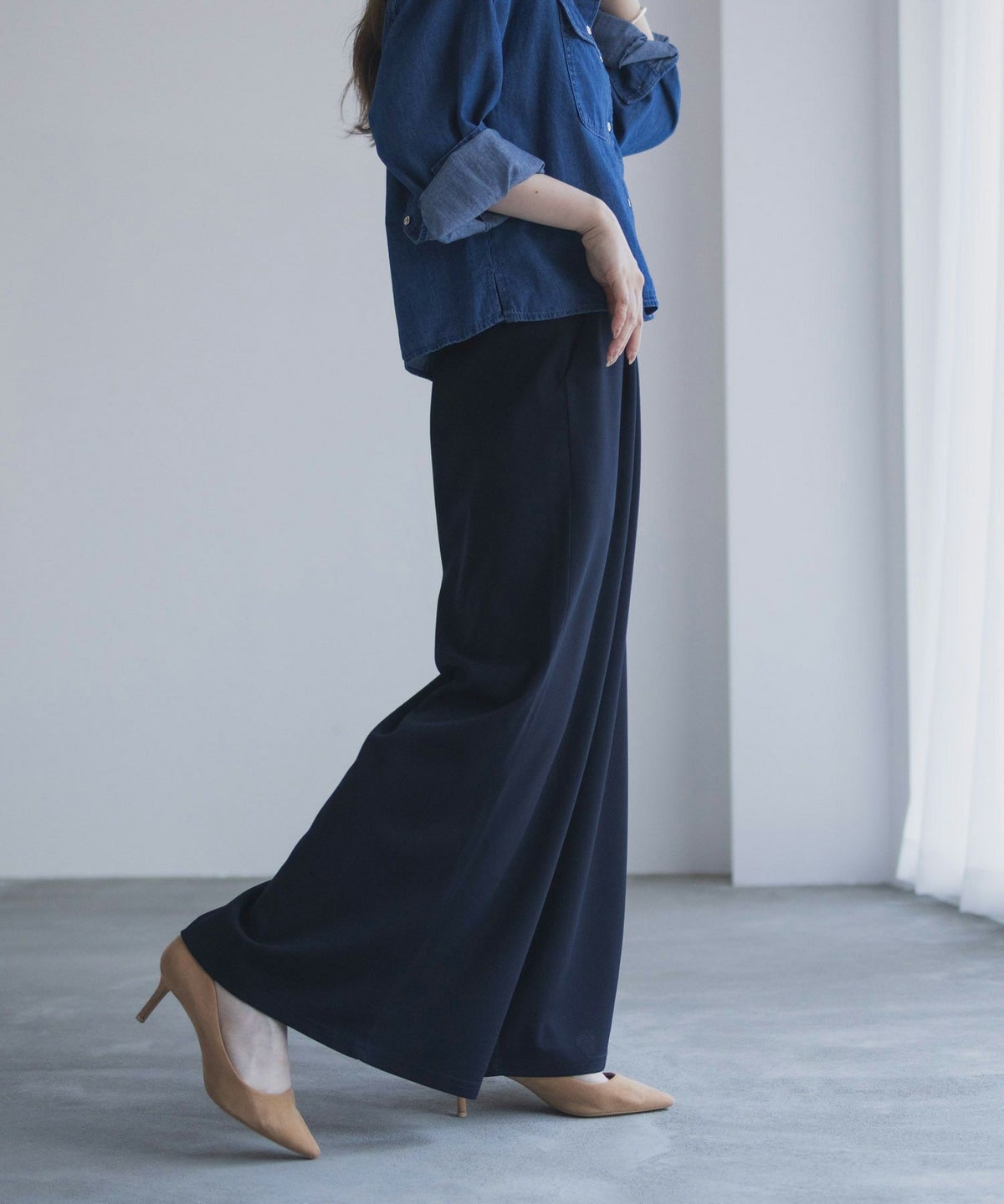 nAvy ジョーゼットワイドパンツ レディース