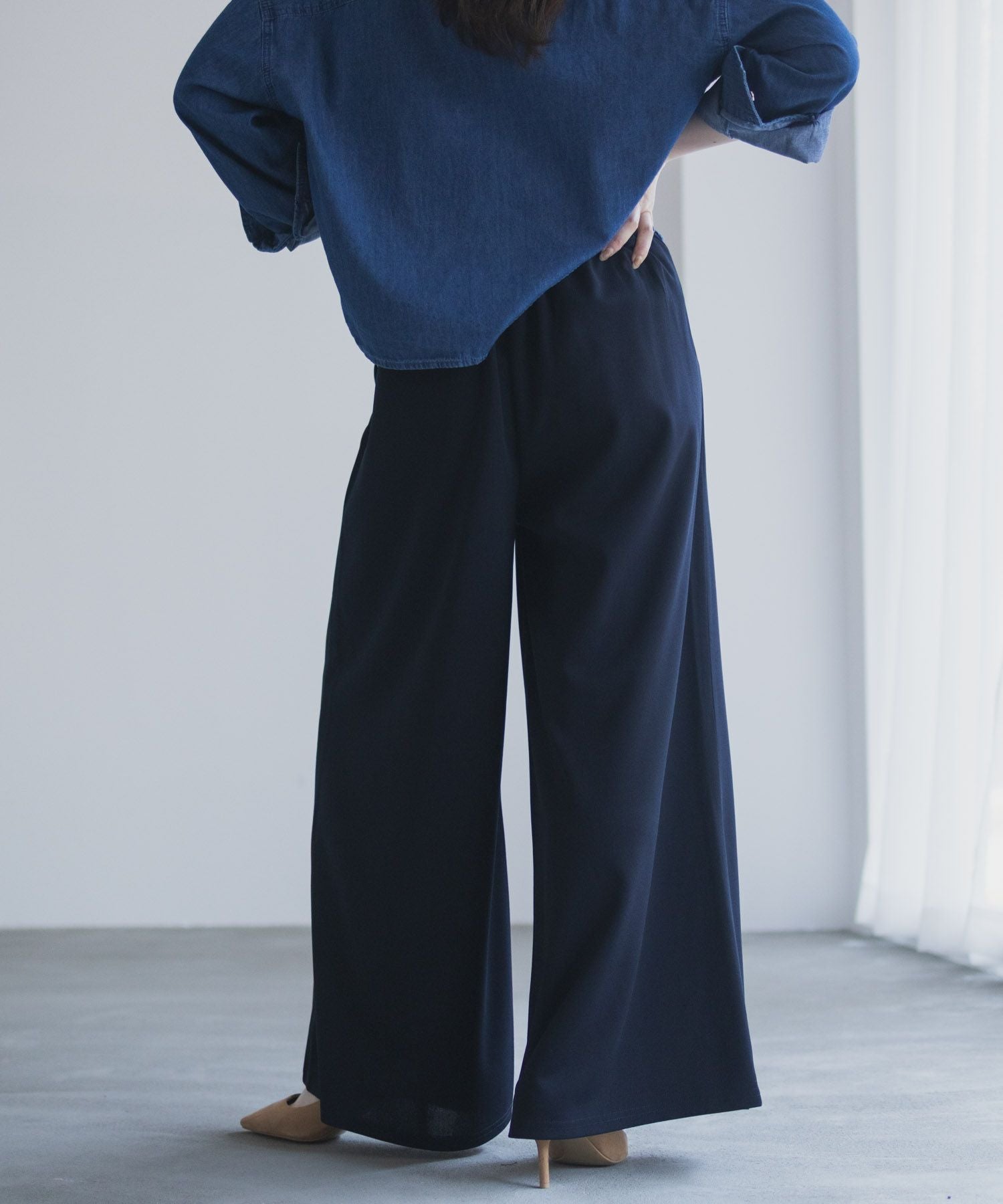 nAvy ジョーゼットワイドパンツ レディース