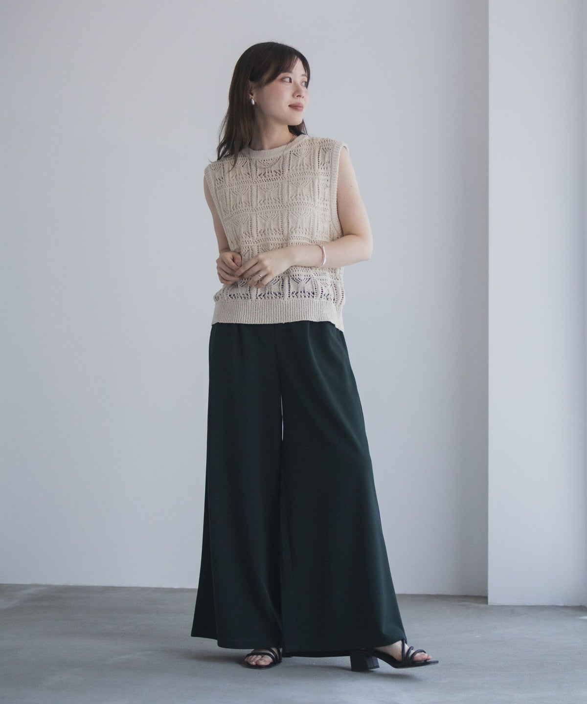 nAvy ジョーゼットワイドパンツ レディース