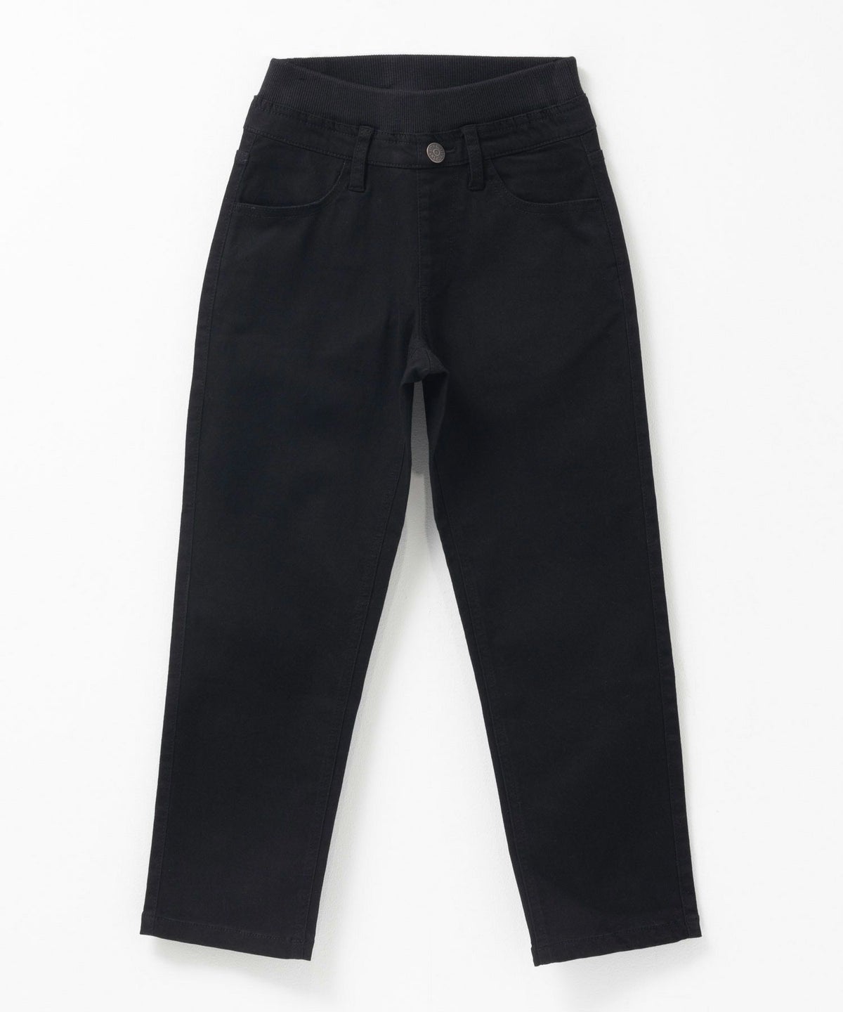 NAVY のびるモン ストレッチツイルストレートパンツ ウエストリブパンツ キッズ