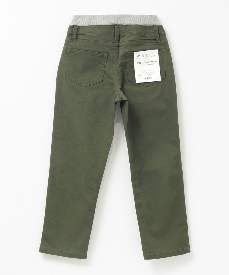 NAVY  のびるモン ストレッチツイルストレートパンツ ウエストリブパンツ キッズ商品画像-4