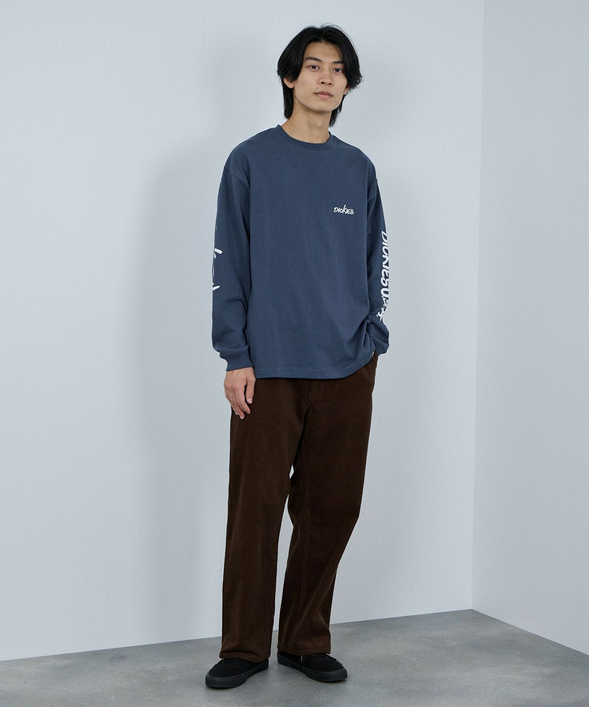 Dickies スリーブプリント長袖Tシャツ メンズ