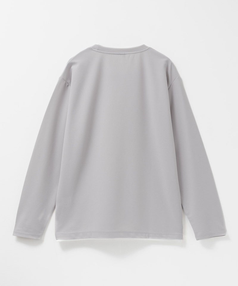 [値下げ]NAVY  時短フェイクレイヤードクルーネック長袖Tシャツ メンズ商品画像-4