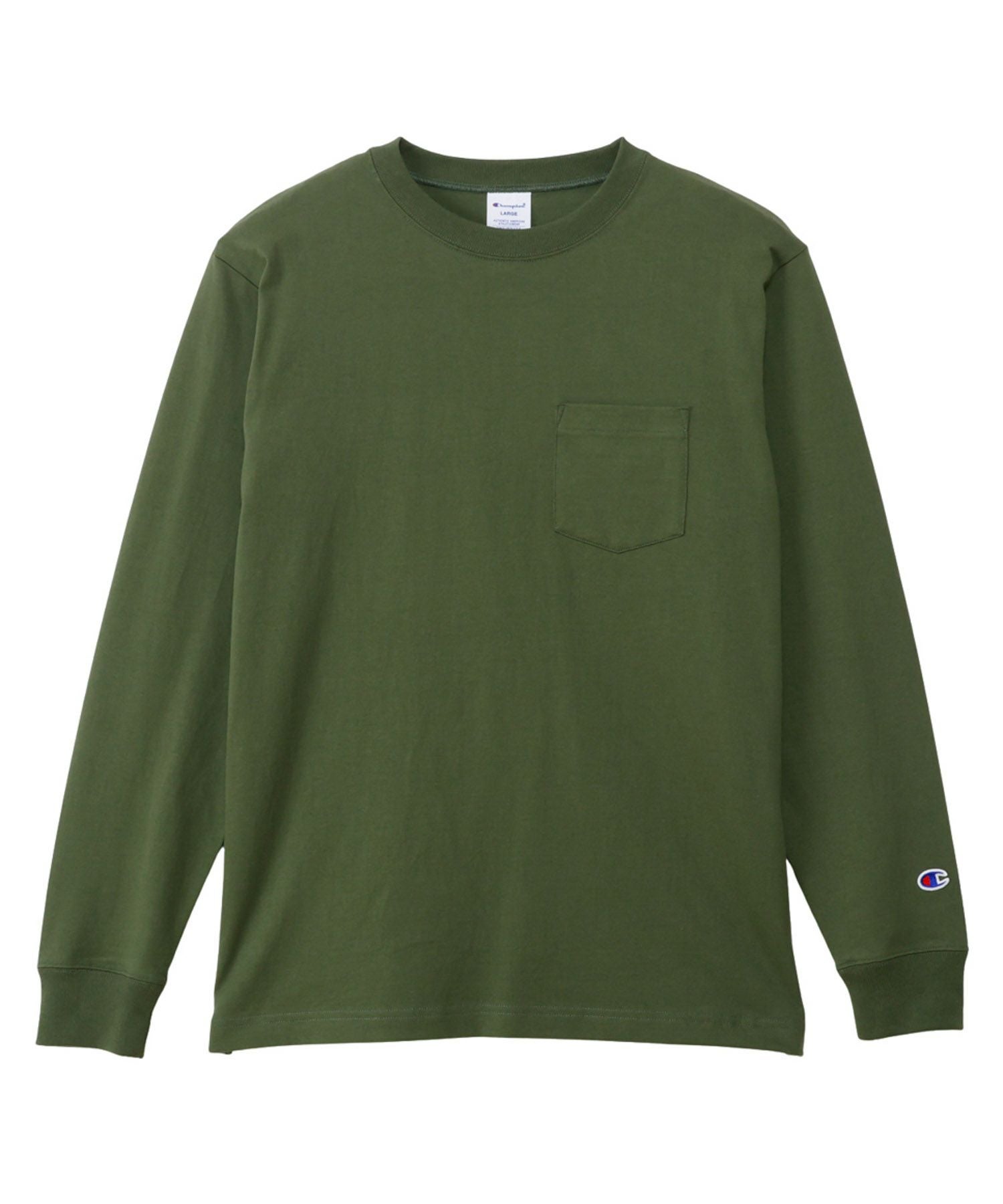 Champion ロングスリーブポケットTシャツ メンズ
