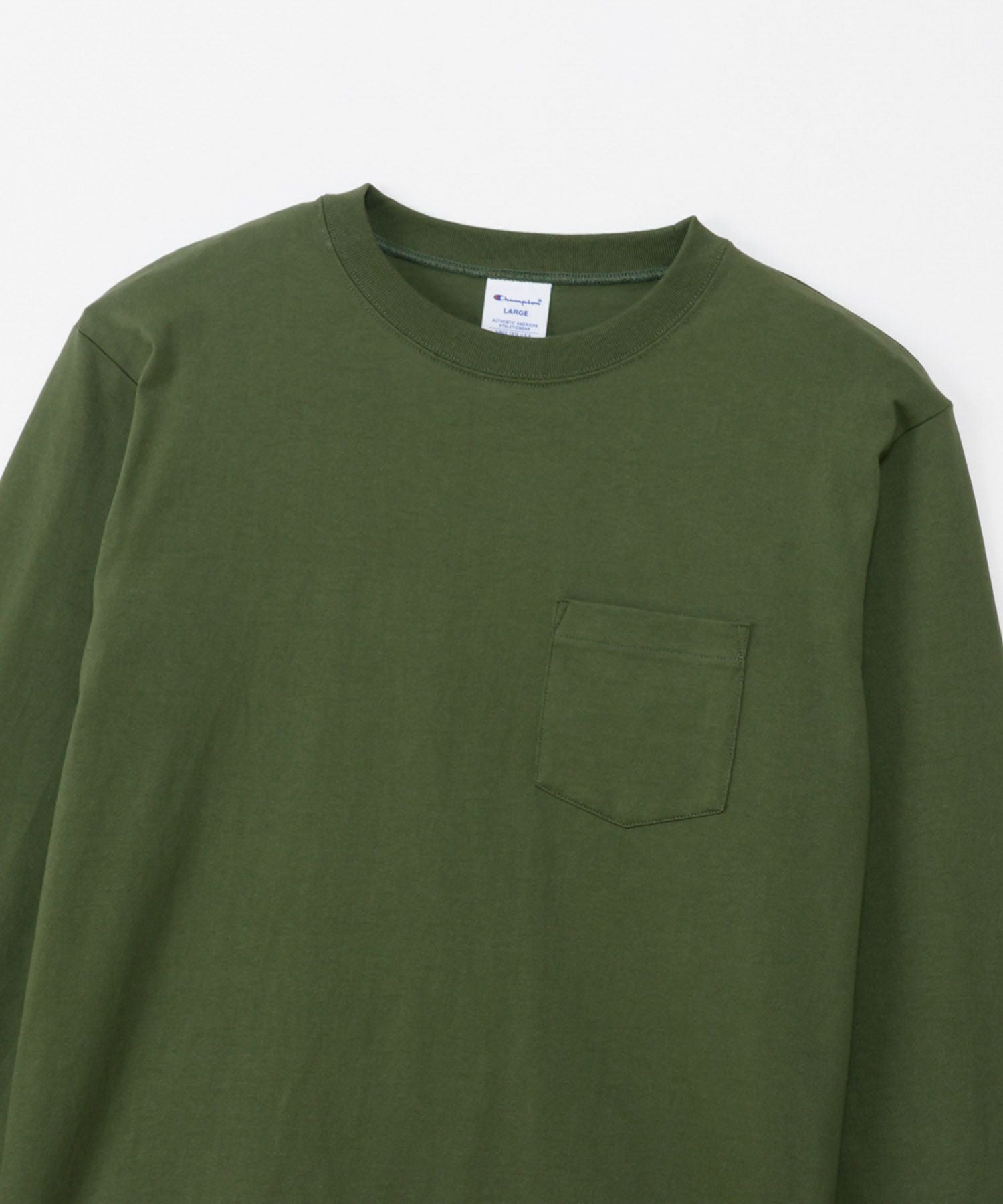 Champion ロングスリーブポケットTシャツ メンズ