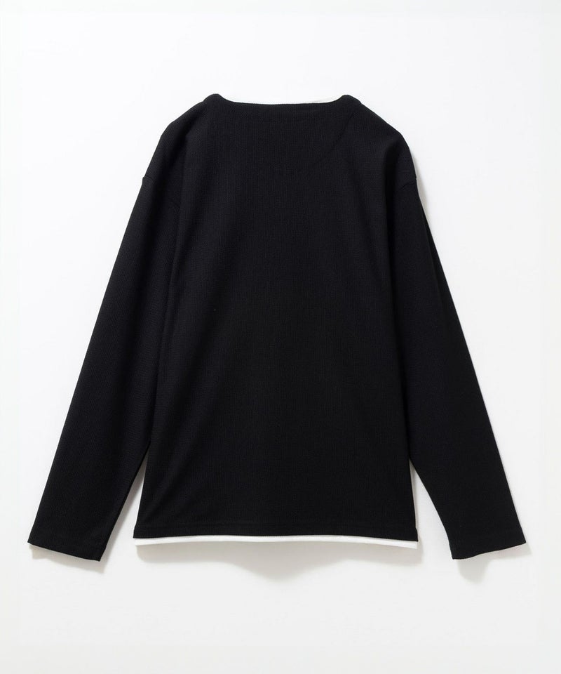 [値下げ]NAVY  時短フェイクレイヤードワッフルキーネックTシャツ メンズ商品画像-6